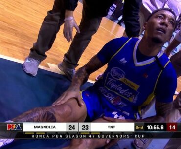 Abueva suffers apparent knee injury | Honda S47 PBA Governors' Cup