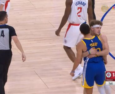 Stephen Curry gets heated and held back from ref after this foul call vs Clippers