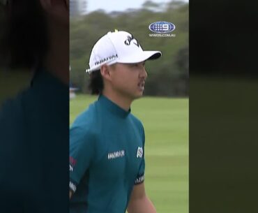 STOP IT! 😱 Min Woo Lee nails an AMAZING eagle! #shorts | Wide World of Sports