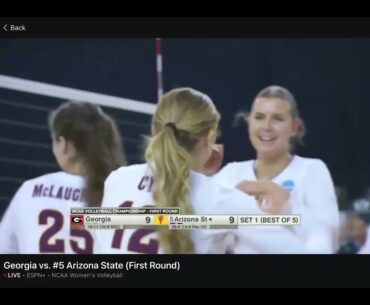 2023-12-1 Arizona State Volleyball vs Georgia, NCAA Tournament Round 1