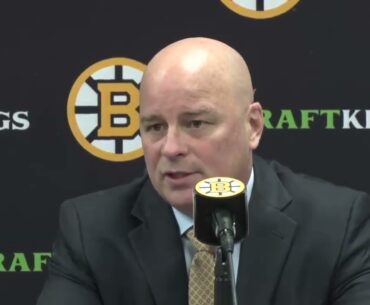 Jim Montgomery Bruins Post Game Press Conference