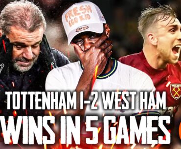 NO WINS IN 5 GAMES 🤬 Tottenham 1-2 West Ham EXPRESSIONS REACTS