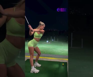 Amazing Golf Swing you need to see | Golf Girl awesome swing | Golf shorts |  MOLLIE LOUISE WHITE