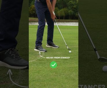Can you get free relief if your stance is impacted by ground under repair? 🤔 #golf