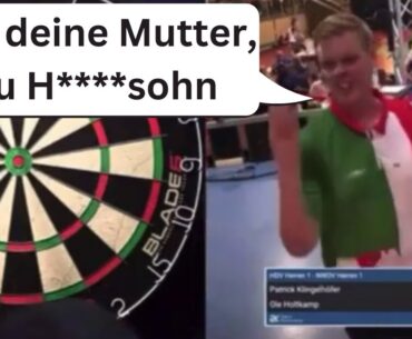 Skandal beim Darts: Ole Holtkamp beleidigt Patrick Klingelhöfer - GERMAN #darts