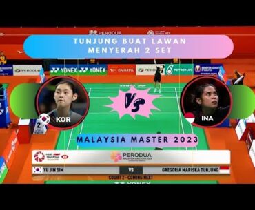 Mariska TUNJUNG (INA) VS yu JIN SIM (KOR) Badminton Tunggal Putri | Malaysia Master 2023