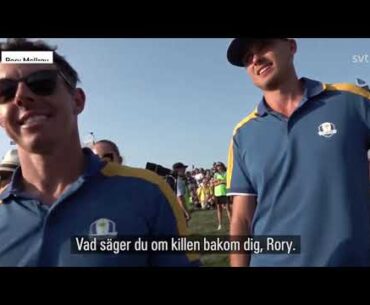 Ludvig Åberg hyllas av Rory efter Ryder cup vinsten 2023