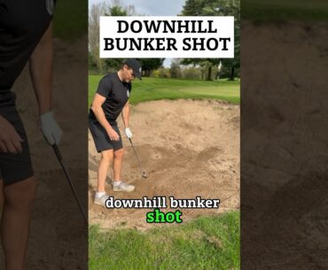 HOW I PLAY THE DOWNHILL LIE BUNKER SHOT #shortgame #bunkertips #golftips