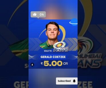 Gerald Coetzee in Mumbai Indians 🤩#viral #shorts #youtubeshorts #cricket #ipl