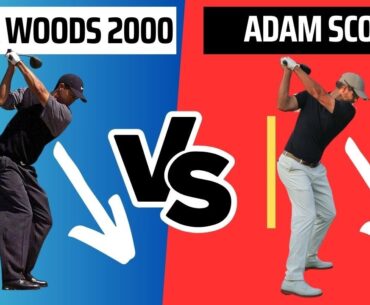 Tiger Woods vs Adam Scott Slow Motion Swing Analysis Iron