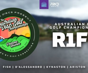 2023 Australian Disc Golf Championships | R1 F9 FEATURE | Fish, D'Alessandro, Kynaston, Ariston