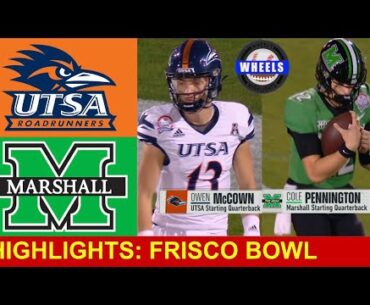 UTSA vs Marshall Highlights | Frisco Bowl | 2023 College Football Highlights