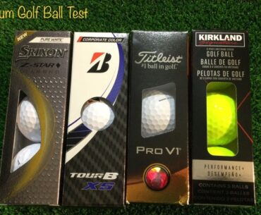 Premium Golf Ball Comparison. Kirkland v 3, Srixon Diamond, ProV1 and Bridgestone BXS