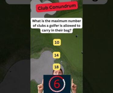 What is the maximum number of clubs a golfer is allowed to carry in their bag? #shorts #golftrivia
