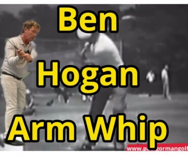 Ben Hogans arm whip! Arm LAG Behind lower body! #golf #golfswing #benhogan #power