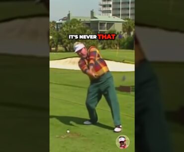 Moe Norman Places club behind the ball to simplify the swing.