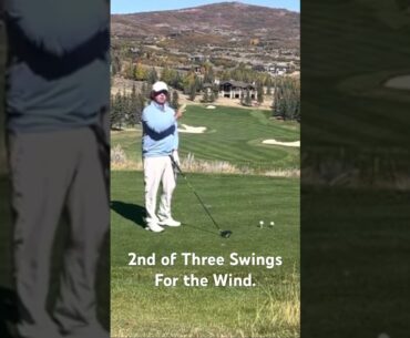 👆Full Lesson. Three swings to either ride or fight the wind. Golf shot shapes. #golf #golftips ￼