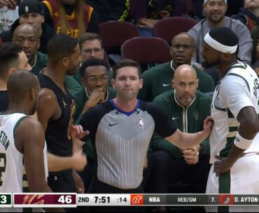 Tristan Thompson and Bobby Portis heated exchange of words and both get techs 👀