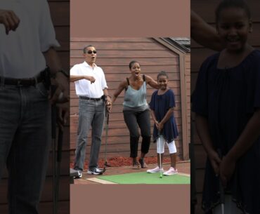 Sasha Obama Golfing with Her Parents 😍#michelle Obama #Barack Obama#sasha is Winning 🏆 #subscribe