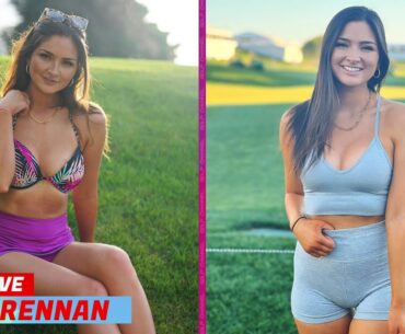 Mei Brennan balances golf ball in her cleavage and tees in underwear as she teases sexiest