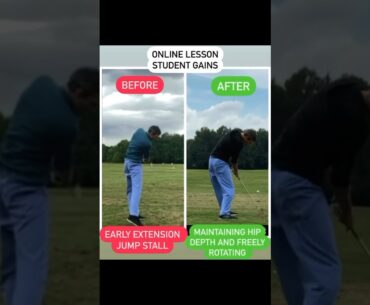 Early Extension Fixed! (JChownGolf Student Before & After)