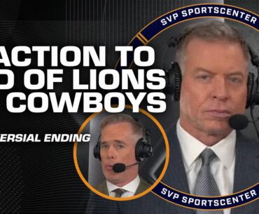 Joe Buck and Troy Aikman react to the end of Cowboys vs. Lions | SC with SVP