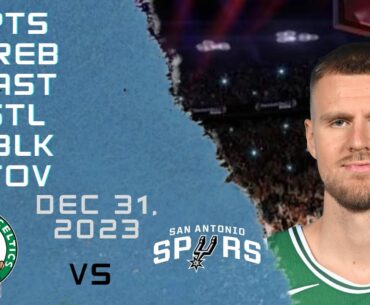 Kristaps Porzingis player Highlights CELTICS vs SPURS NBA Regular season game 31-12-2023