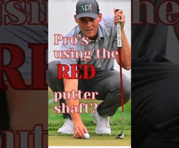 Did you notice the RED putter shaft that pro golfers are using lately? #golf #putters #pga #golfing