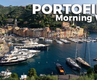 Portofino, Italy Morning Sunrise Walk - 4K60fps with Captions - Prowalk Tours