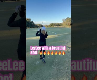 LeeLee with a beautiful shot 🔥🔥#golfgirl #greatshot #ladygolfers #golf #golfer #golflife #golflove