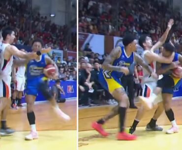 Hodge throws Dirty move & Punches Abueva's head! PBA Suspend that man!