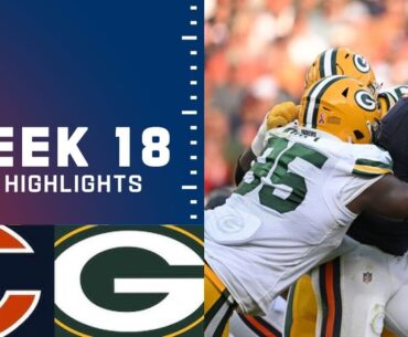 Chicago Bears at Green Bay Packers HIGHLIGHTs | NFL Week 18 - January 8, 2024