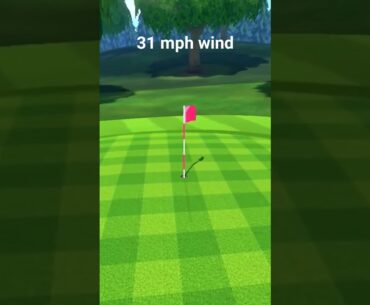 Chip in eagle with strong wind. #nintendoswitchsports #switchsports #golf #gaming #games