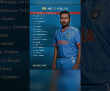 Team India Full & Final Squad for T20I Series vs Afghanistan 2024 Virat Kohli Rohit Sharma IND v AFG