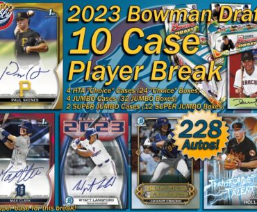 CASE #1+2 (JUMBO+CHOICE)  - 2023 Bowman Draft 10 Case (68 Box) PLAYER Break eBay 01/12/24
