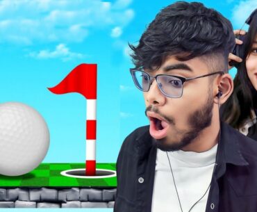 1 VS 1 Challenge Against a Girl Gamer - Golf it!