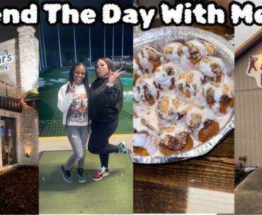 SPEND the day with ME | catching up with friends, trying new foods, top golf, range room