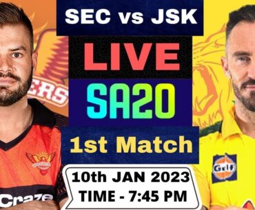 Live Sunrisers Eastern Cape vs Joburg Super Kings | SEC vs JSK Live 1st T20 Match SA20 League 2024