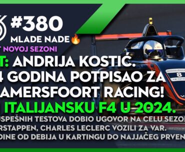 Lap 76 380 Gost: Andrija Kostić sa 14 godina potpisao za Van Amersfoort Racing! Italijanska F4 u 24.