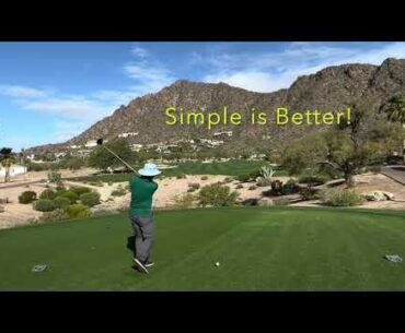 Winter golf? Shorten a club or just grab under the grip to practice swing