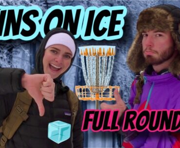 DISC GOLFING ON PURE ICE?? Full Skins Round