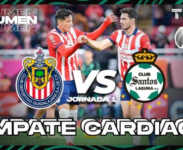 Resumen y goles | Chivas vs Santos | Liga Mx - CL2024 J1 | TUDN