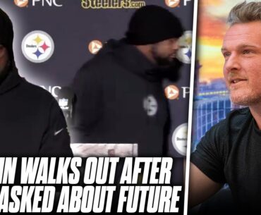 Mike Tomlin Walks Out After Reporter Asks About His Future With The Steelers... | Pat McAfee Reacts