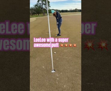 LeeLee with a super awesome putt 💥💥 #putter #golfgirl #golf #golfer #golflife #golfing #golflove