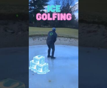 Golf on ice in Philly. That time of year for a lot of us #golf #golfing #winter #golfswing