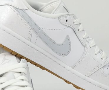 Nike Air Jordan 1 Low G Golf Shoes - White/Pure Platinum/Gum