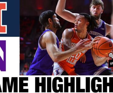 #10 Illinois vs Northwestern Highlights | NCAA Men's Basketball | 2024 College Basketball