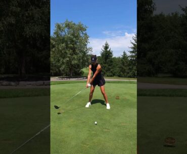 Incredible golf fling swing shot by girls #short