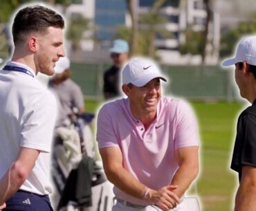 'We need a World Tour!' | Rory McIlroy meets England star Declan Rice ahead of Dubai Invitational