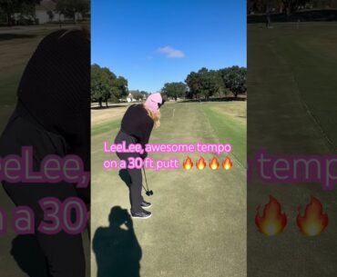 LeeLee,awesome tempo on a 30ft putt #putt #golfgirl #golf #golfer #golflife #golfing #golflove #love